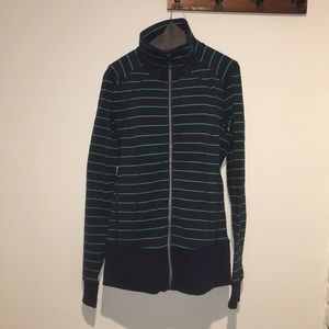 Lululemon Long Striped Zip-up Athleisure
